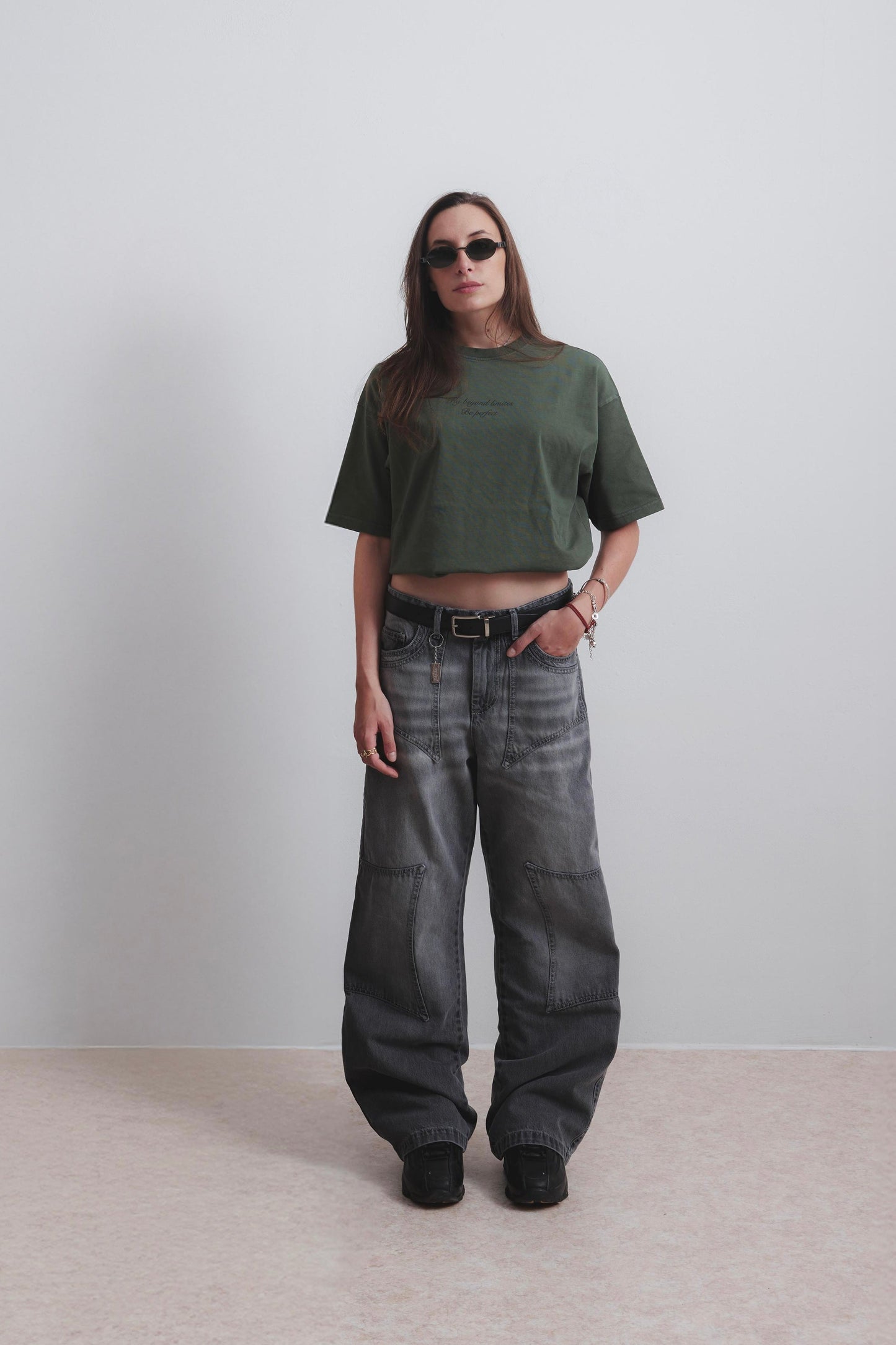STORM GREY DOUBLE KNEE JEANS