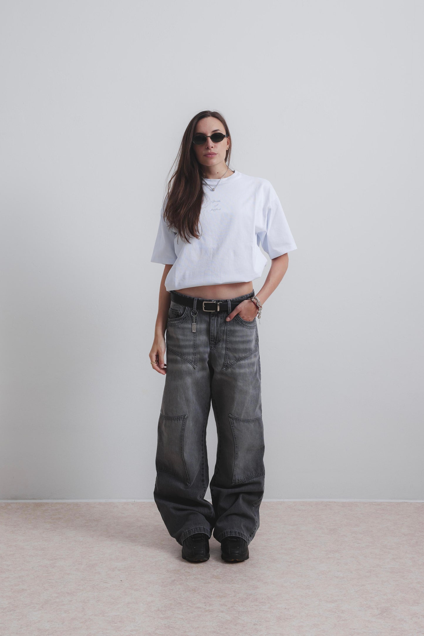 STORM GREY DOUBLE KNEE JEANS