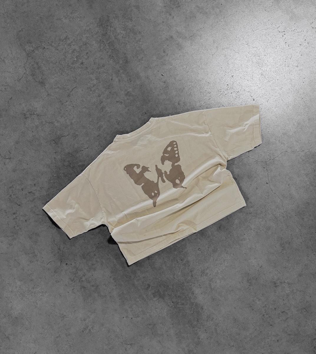 LIGHT SAND BUTTERFLY TEE