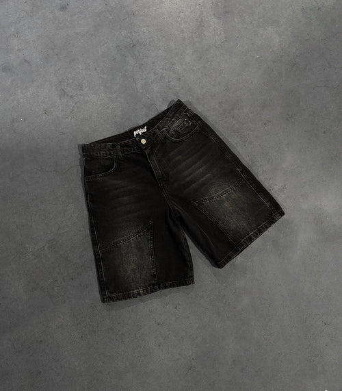 CARBON BLACK DOUBLE KNEE JORTS