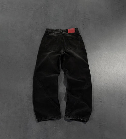 CARBON BLACK LINES DENIM JEANS