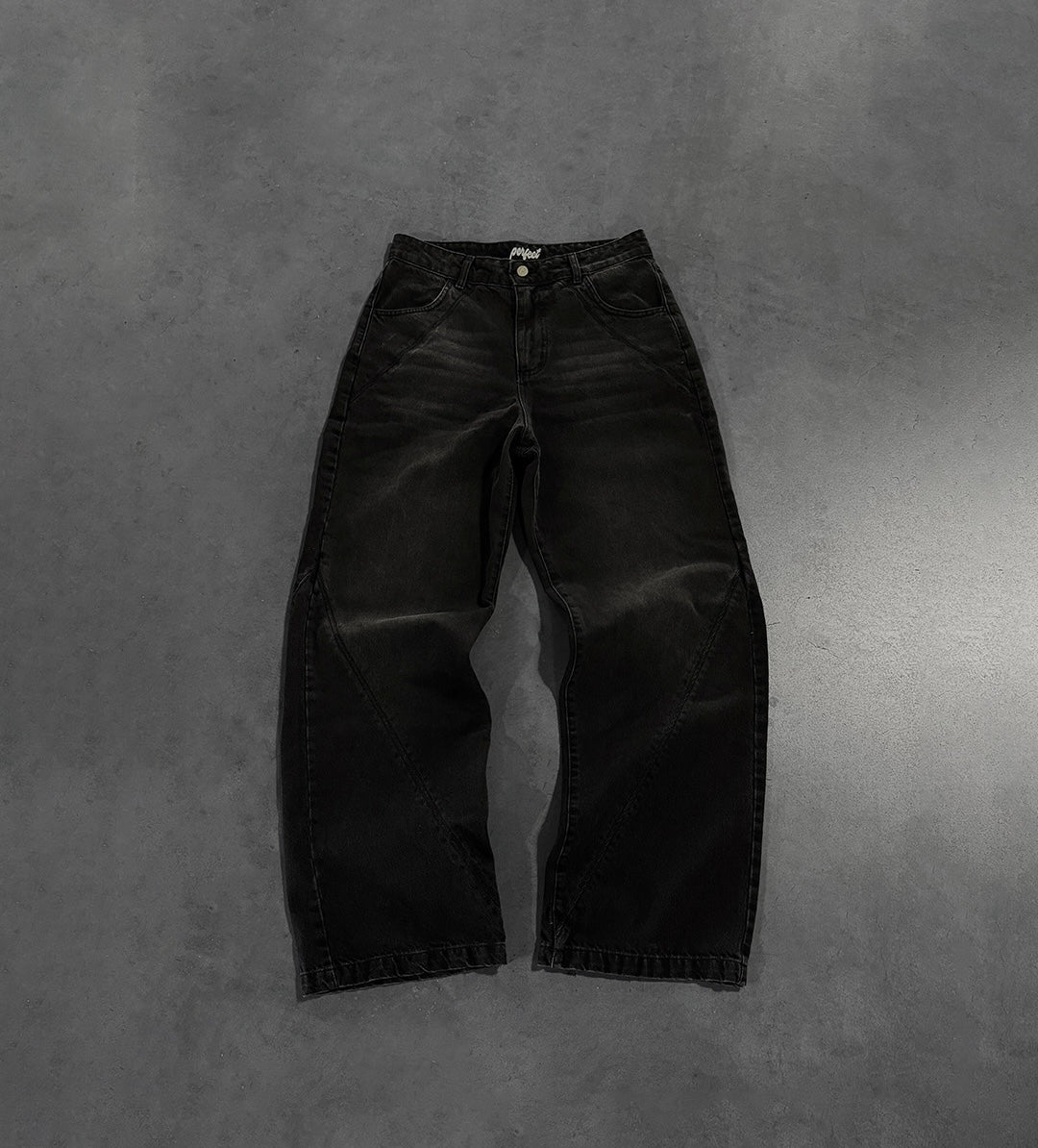 CARBON BLACK LINES DENIM JEANS