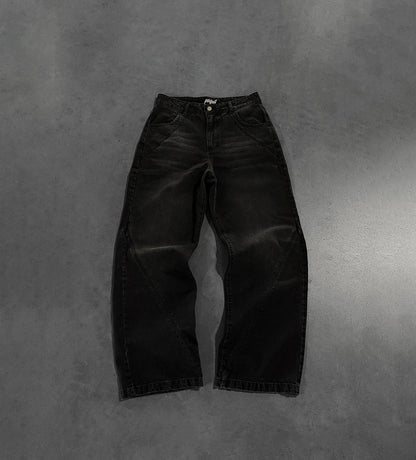 CARBON BLACK LINES DENIM JEANS