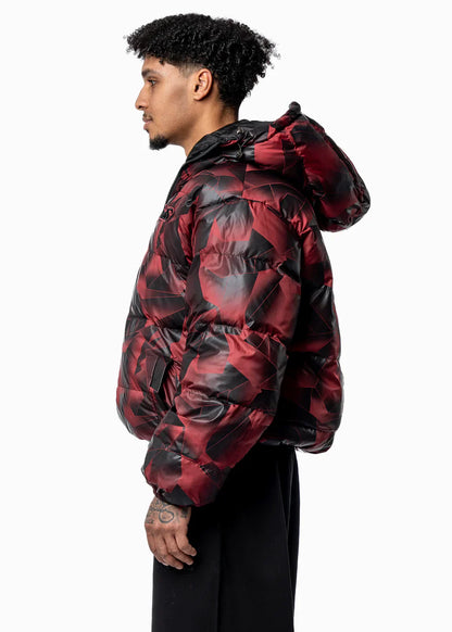 DOUBLE-SIDED PUFFER BLACK/RED