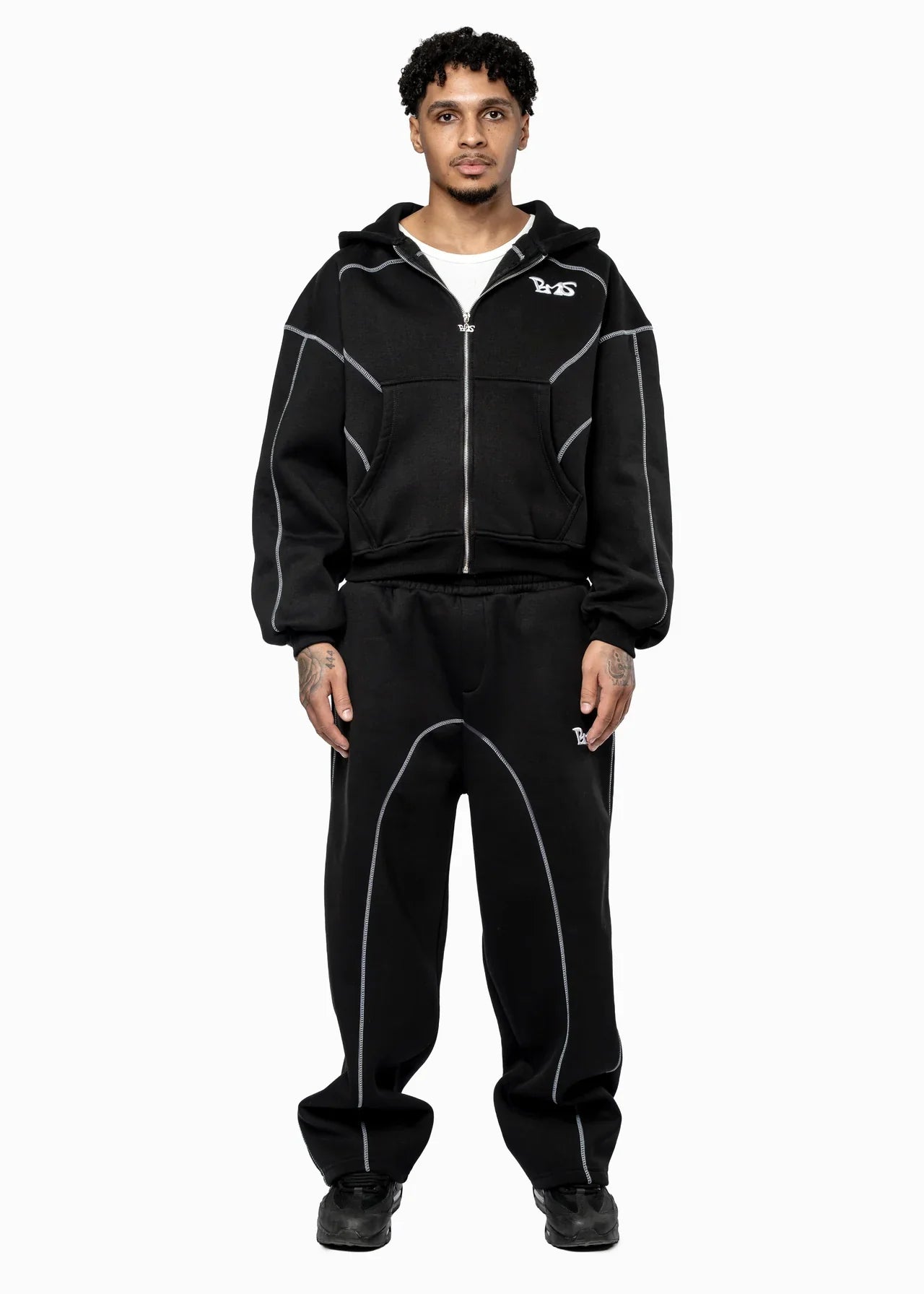 GREY LINE TRACKSUIT BLACK
