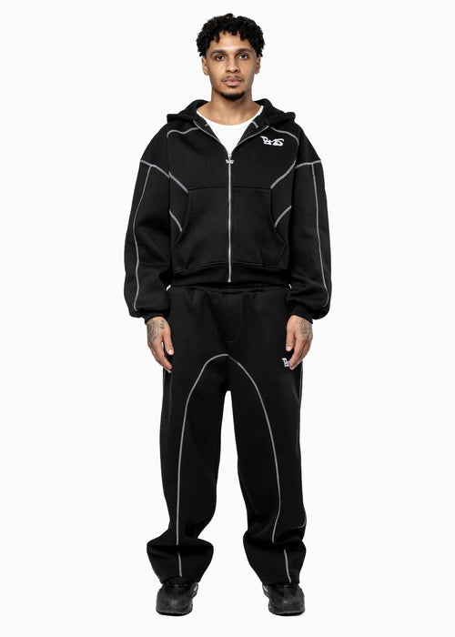 GREY LINE TRACKSUIT BLACK