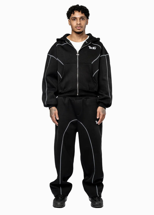 GREY LINE TRACKSUIT BLACK